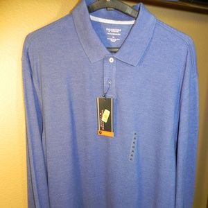 New Roundtree & Yorke Long Sleeve Solid Polo Shrt